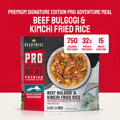 ReadyWise Outdoor Pro Adventure Meal - Breakfast Skillet, 2 Servings, 1 Pouch, Gluten Free, 700 Calories, 36g Protein, Freeze Dried Food & Dehydrated Backpacking Camping Meals, up to 5 Year Shelf Life