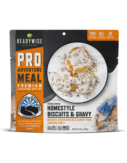 ReadyWise Outdoor Pro Adventure Meal - Country-Style Chicken Pot Pie, 2 Servings, 1 Pouch, 900 Calories, 30g Protein, Freeze Dried Food & Dehydrated Backpacking Camping Meals, up to 5 Year Shelf Life
