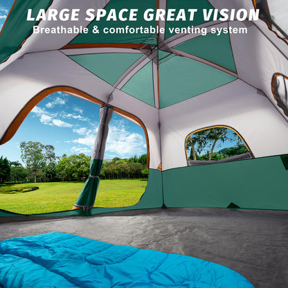 UNP 2/4/6/8 Person Tent, Portable Cabin Tent, Camping Tent 4-Person Easy Set Up, Waterproof with Top Rainfly for Outdoor Camping/Hiking | Easy Set Up, Waterproof, Top Rainfly