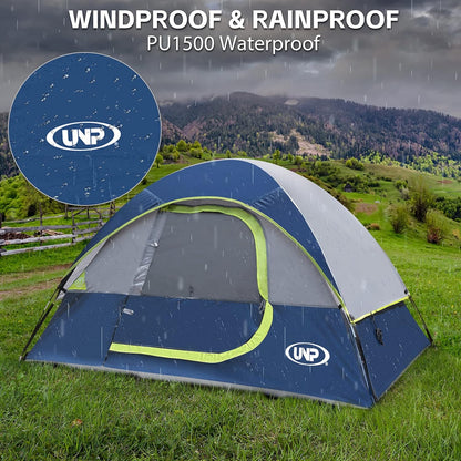 UNP Camping Shower Tent and 2 Person Camping Tent for Hiking Outdoor Fishing Portable