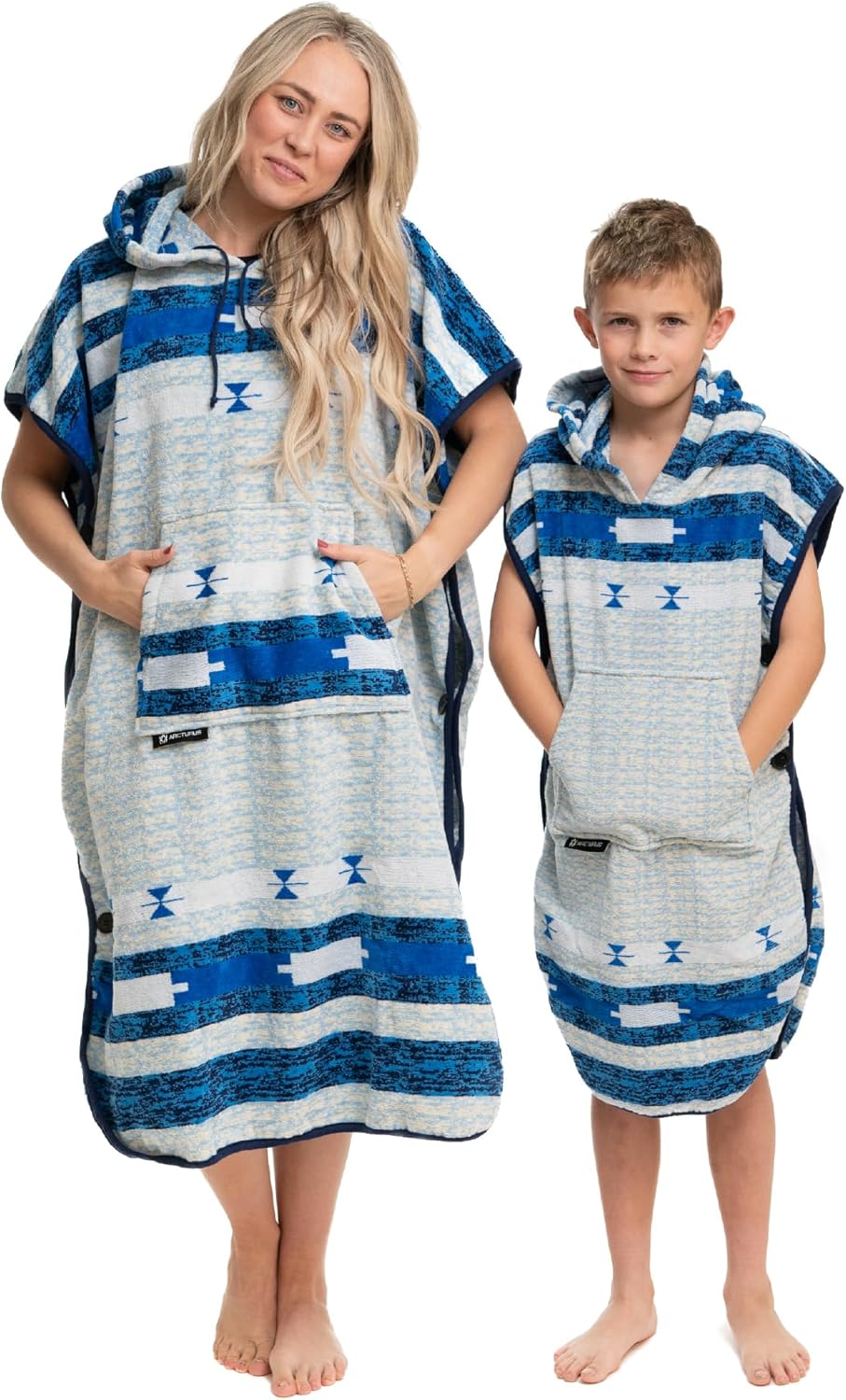 Arcturus Surf Poncho | Hooded Changing Towel & Cover-Up | 100% Cotton Velour | 2-in-1 Design Converts Your Poncho to a Beach Towel (Trestles, Adult)