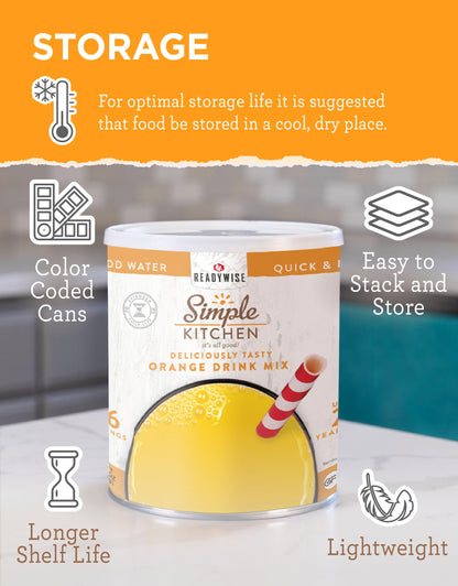 Simple Kitchen #10 Can, Powdered Milk Bulk, for Daily Use & Emergency Food Long Term Storage, up to 25 Year Shelf Stable Life