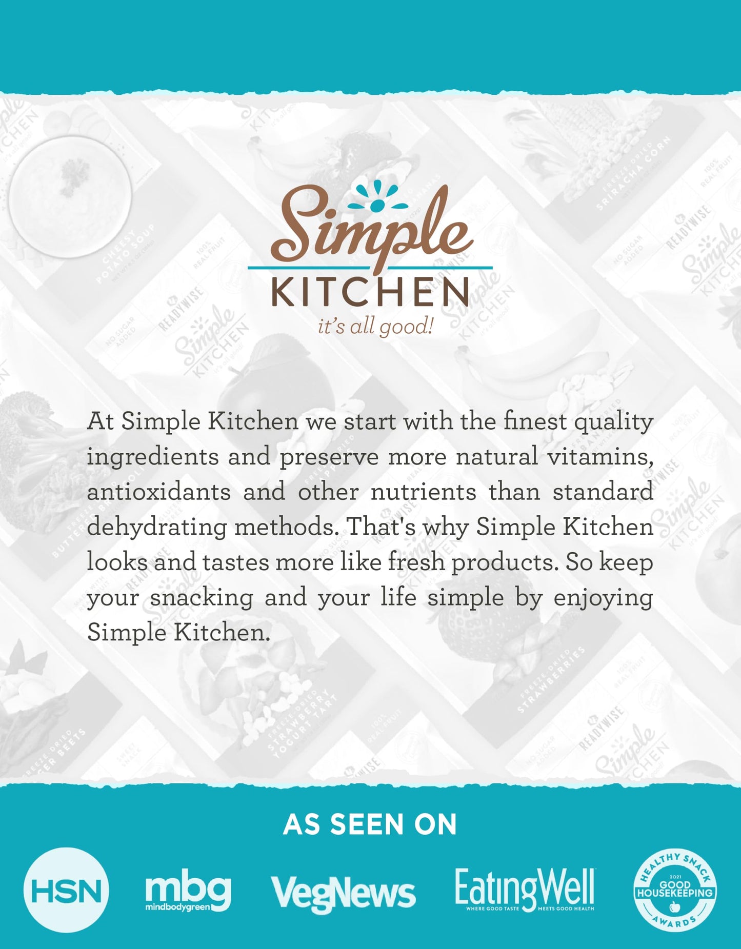 Simple Kitchen Garden Vegetable Soup Mix - 17 Servings for Meal Prep, Gluten Free, Vegetarian, Dehydrated & Freeze Dried Survival Food for Camping Meals, Backpacking & Hiking, Survival Kit, Pack of 4