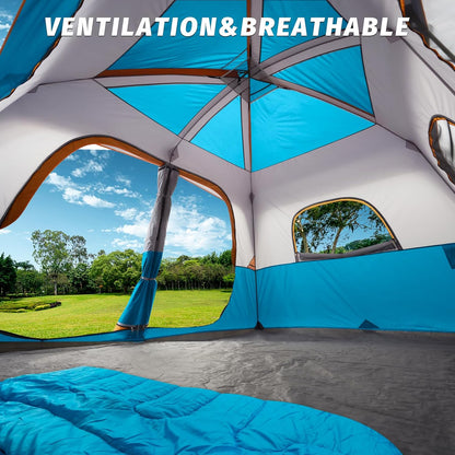 UNP Camping Shower Tent and 8 Person Camping Tent for Outdoor Hiking Fishing Portable