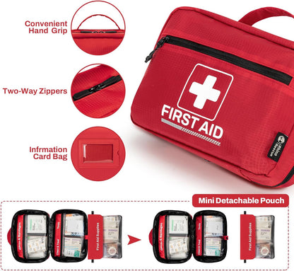 RHINO RESCUE Bundle - Pet First Aid Kit+ First Aid Kit for Home