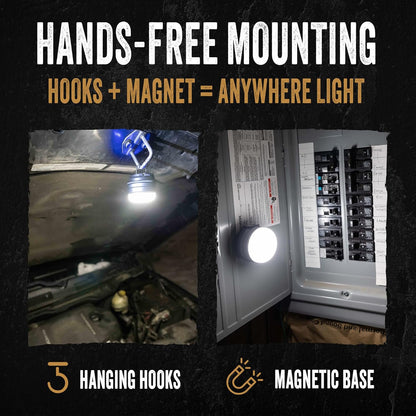 Ready Hour USB Emergency Lantern & Power Bank, 3,000mAh Rechargeable LED Light with Red SOS Signal, Magnetic Base, No Batteries Needed, Compact Portable Light for Camping, Power Outages, & Emergencies