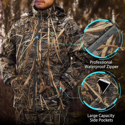 TIDEWE Rain Suit, Waterproof Breathable Lightweight 2 Pieces Rainwear