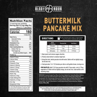 Ready Hour Mac and Cheese Case Pack (24 Servings), Freeze-Dried, Mac and Cheese Bulk, Survival Emergency and Real Non-Perishable Food, Long-Term Storage Food, 25-Year Shelf Life