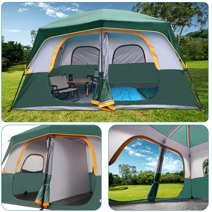 UNP 2/4/6/8 Person Tent, Portable Cabin Tent, Camping Tent 4-Person Easy Set Up, Waterproof with Top Rainfly for Outdoor Camping/Hiking | Easy Set Up, Waterproof, Top Rainfly