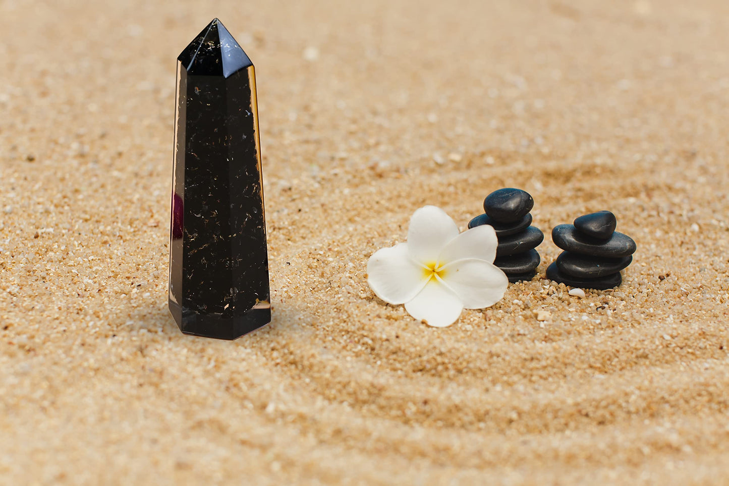 Labradorite Crystal Orgonite Tower - for Throat Chakra | Promotes Inner Reflection, Emotional Growth & Increased Focus (7 Chakra)