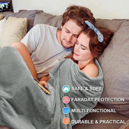 NEWMEIL Fara Day Blanket 54IN * 60IN for All Crowds, Large Fara-Day Blankets for Harmful Protection for Women, Elderly, Children, Two Sides Multi-Purposes for Bed, Sofa, Home and Office