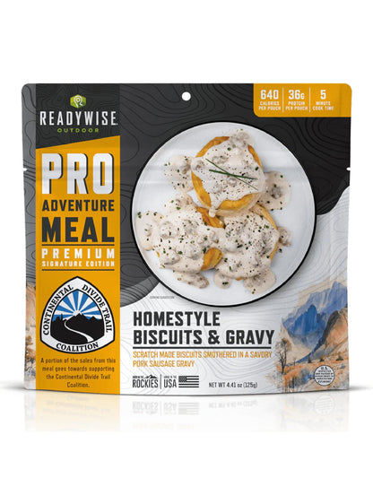 ReadyWise Outdoor Pro Adventure Meal - Breakfast Skillet, 2 Servings, 1 Pouch, Gluten Free, 700 Calories, 36g Protein, Freeze Dried Food & Dehydrated Backpacking Camping Meals, up to 5 Year Shelf Life