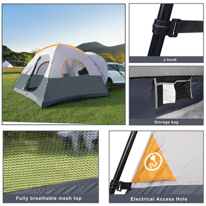 UNP SUV Dome Tent for Camping, Outdoor 6 Person Car Camping Tent, Easy Set Up SUV Tailgate Tent with Rainfly 10' x 10' Vehicle Camping Tent | for Camping, Outdoor, Car Camping Tent, Easy Set Up, SUV Tailgate Tent, with Rainfly