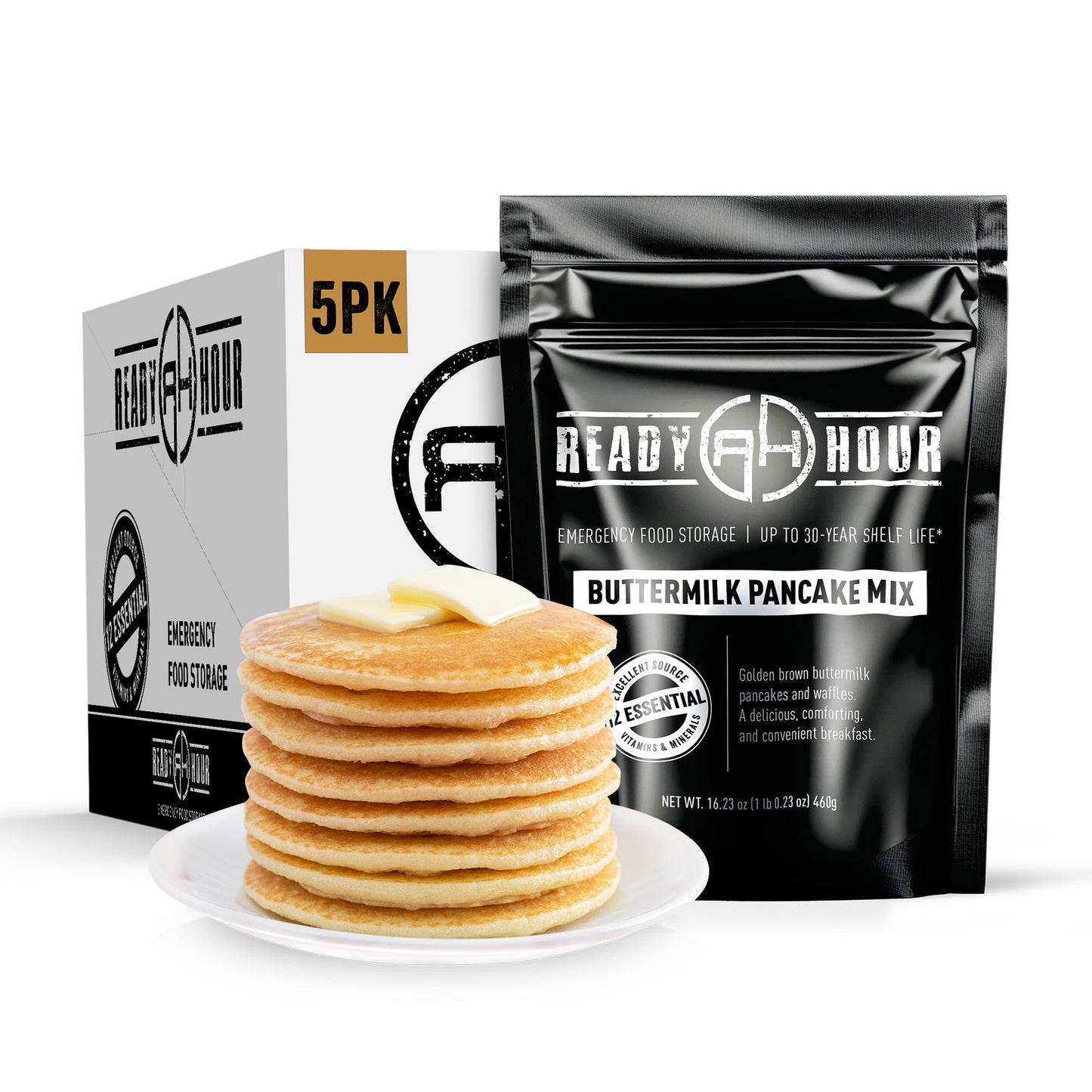 Ready Hour Mac and Cheese Case Pack (24 Servings), Freeze-Dried, Mac and Cheese Bulk, Survival Emergency and Real Non-Perishable Food, Long-Term Storage Food, 25-Year Shelf Life