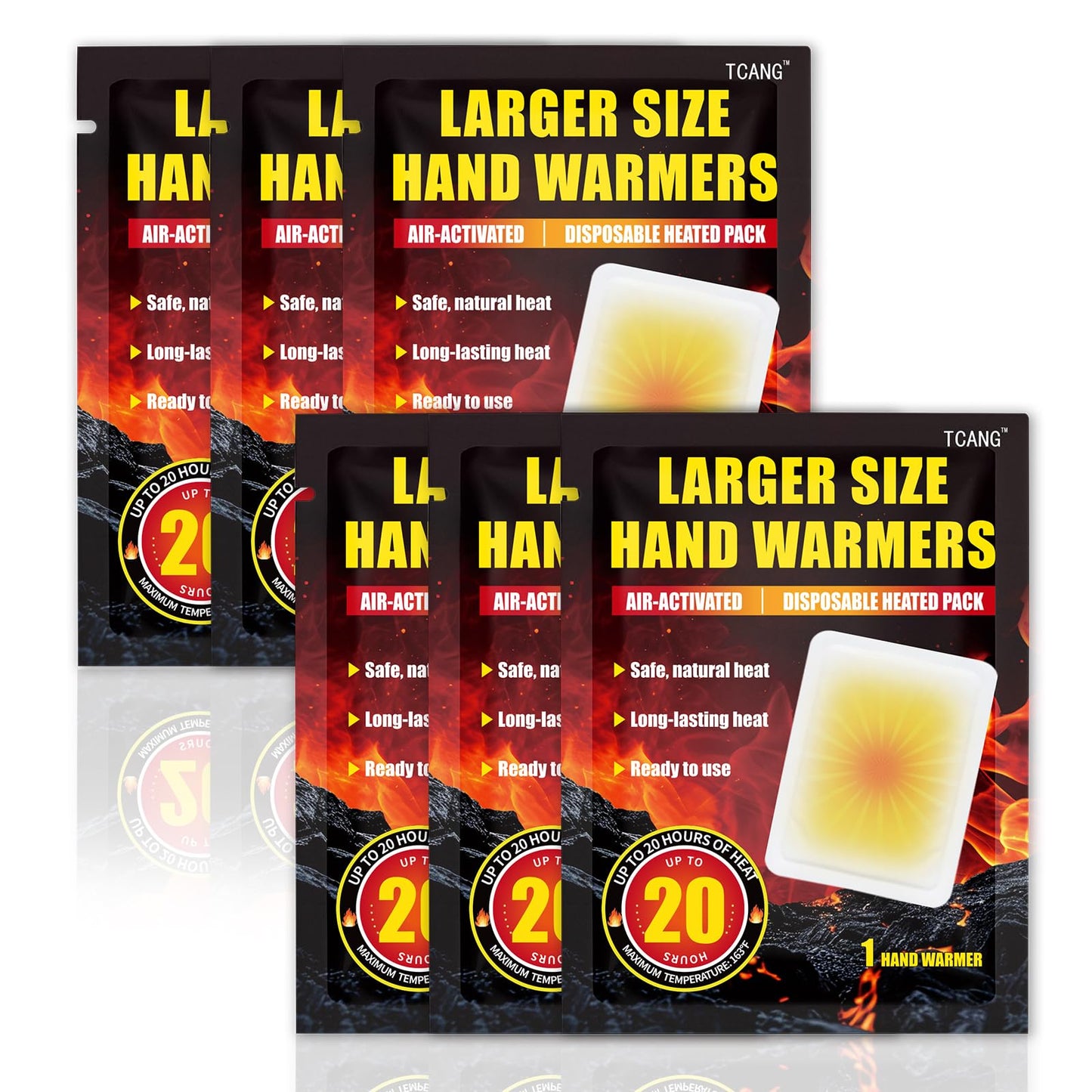 Hand Warmers Disposable - Up to 20 Hours of Heat - 6/20 Pack Super Long Lasting Air Activated Warmers, All Natural & Portable for Body, Hands & Toes - Odorless Hot Warmer Heater for Outdoor Sport