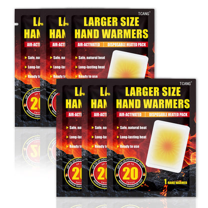 Hand Warmers Disposable - Up to 20 Hours of Heat - 6/20 Pack Super Long Lasting Air Activated Warmers, All Natural & Portable for Body, Hands & Toes - Odorless Hot Warmer Heater for Outdoor Sport
