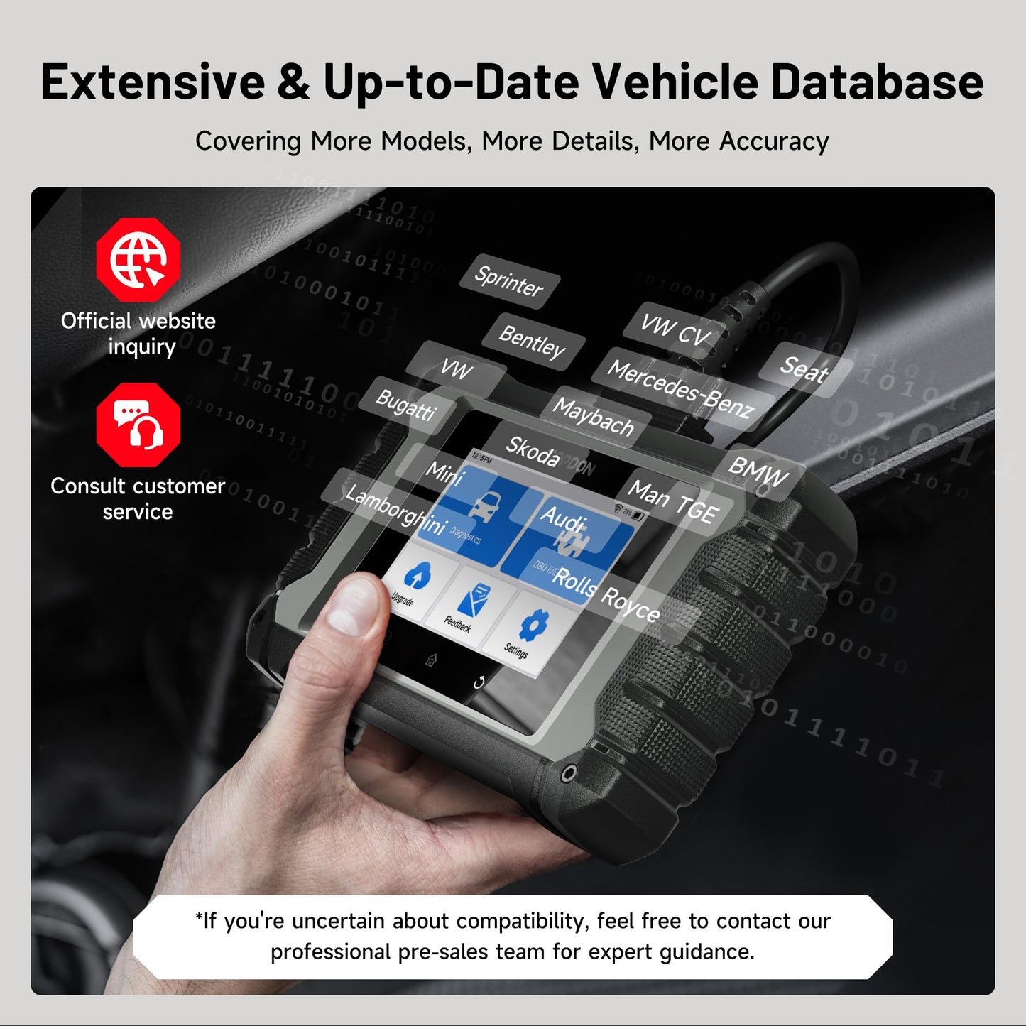TOPDON ArtiDiag EU Bi-Directional Scanner, Full-System Diagnostic Tool for Mercedes-Benz, BMW, V.A.G Group, ECU Online Coding, All Service Functions, Active Test, V.A.G Guidance, Lifetime Free Update