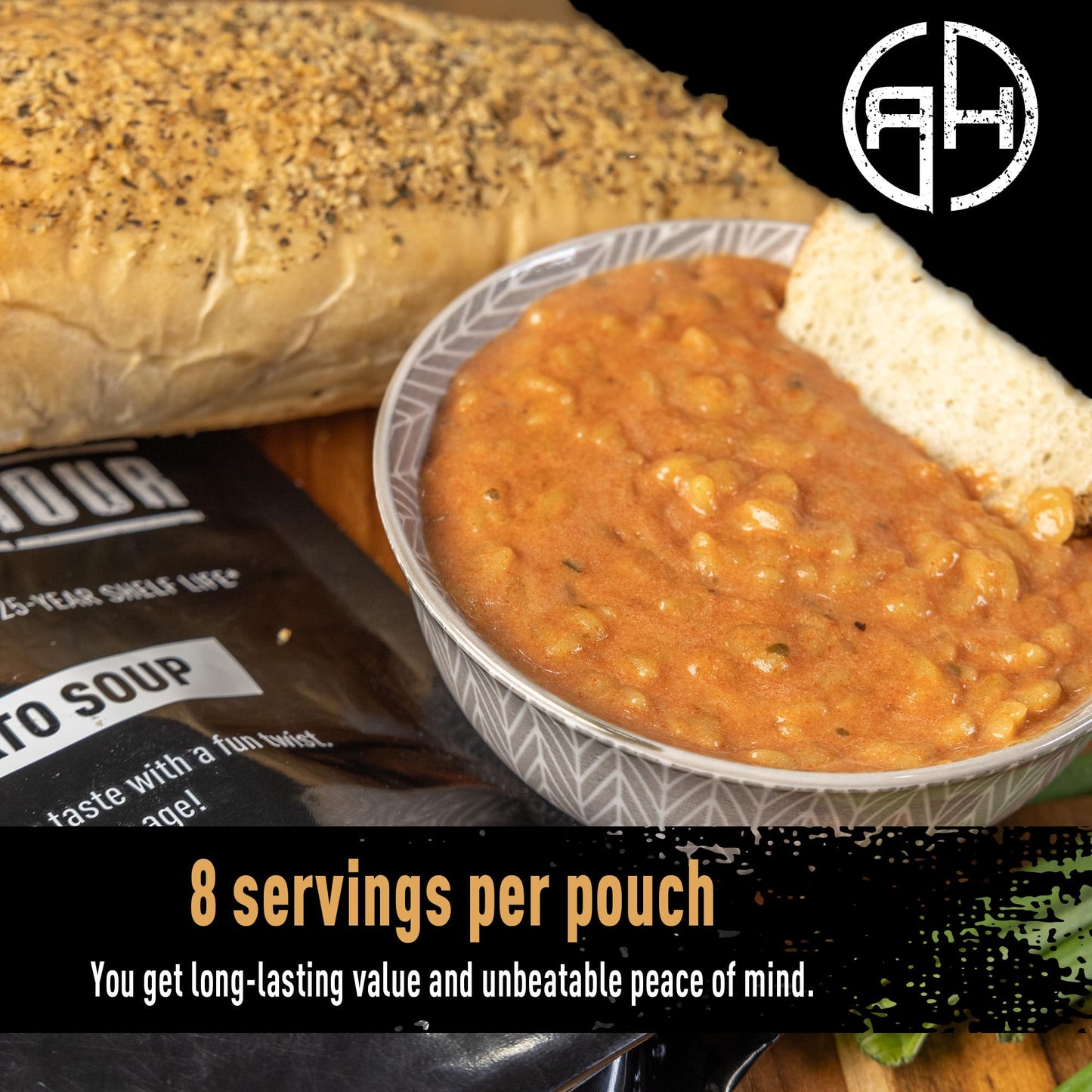 Ready Hour Homestyle Potato Soup Case Pack – 24 Servings (6 Pouches) – Freeze-Dried Soup, Emergency Survival Food, Long-Term Storage, Dehydrated Bulk Meal, Prepper Pantry Essential