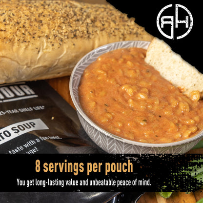 Ready Hour Homestyle Potato Soup Case Pack – 24 Servings (6 Pouches) – Freeze-Dried Soup, Emergency Survival Food, Long-Term Storage, Dehydrated Bulk Meal, Prepper Pantry Essential