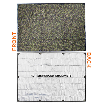 Arcturus XL Heavy Duty Survival Blanket – Insulated Reflective Thermal Camping Tarp - 8.5 FT x 12 FT (Olive Green)