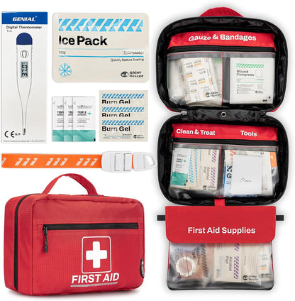 RHINO RESCUE 240 Piece All-Purpose First Aid Kit for Home+350 Pieces OSHA All-Purpose First Aid Kit
