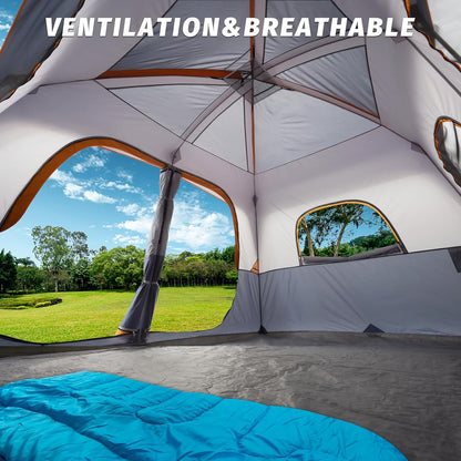 UNP Camping Shower Tent and 8 Person Camping Tent for Outdoor Hiking Fishing Portable