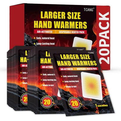 Hand Warmers Disposable - Up to 20 Hours of Heat - 6/20 Pack Super Long Lasting Air Activated Warmers, All Natural & Portable for Body, Hands & Toes - Odorless Hot Warmer Heater for Outdoor Sport