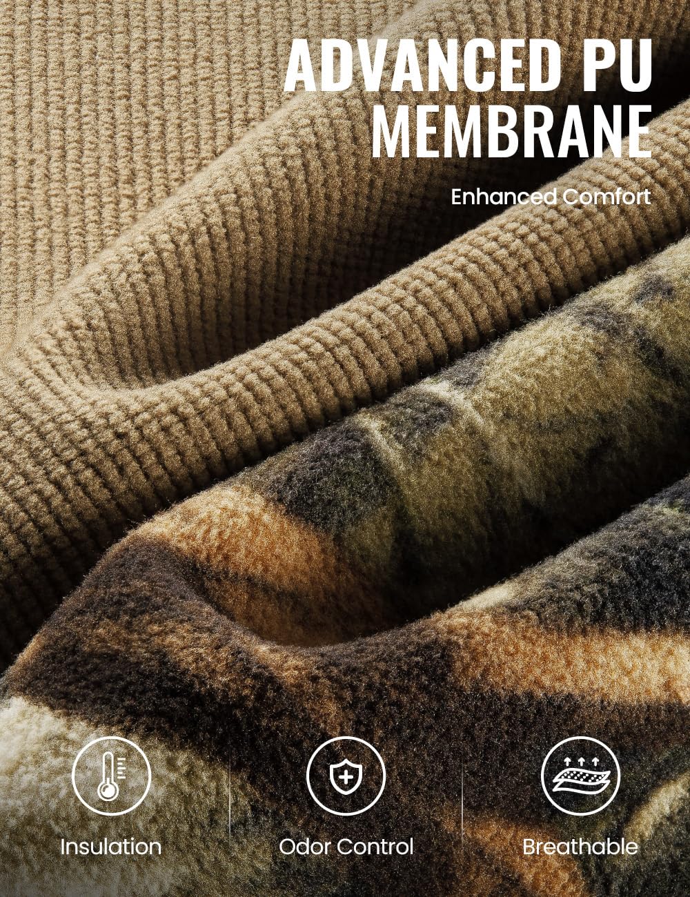 TIDEWE Hunting Clothes for Men, Silent Water Resistant Hunting Jackets and Bibs, Next Camo G2