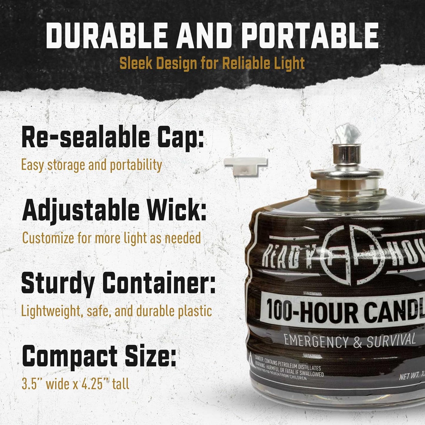 100-Hour Candle for Emergencies (12-Pack)