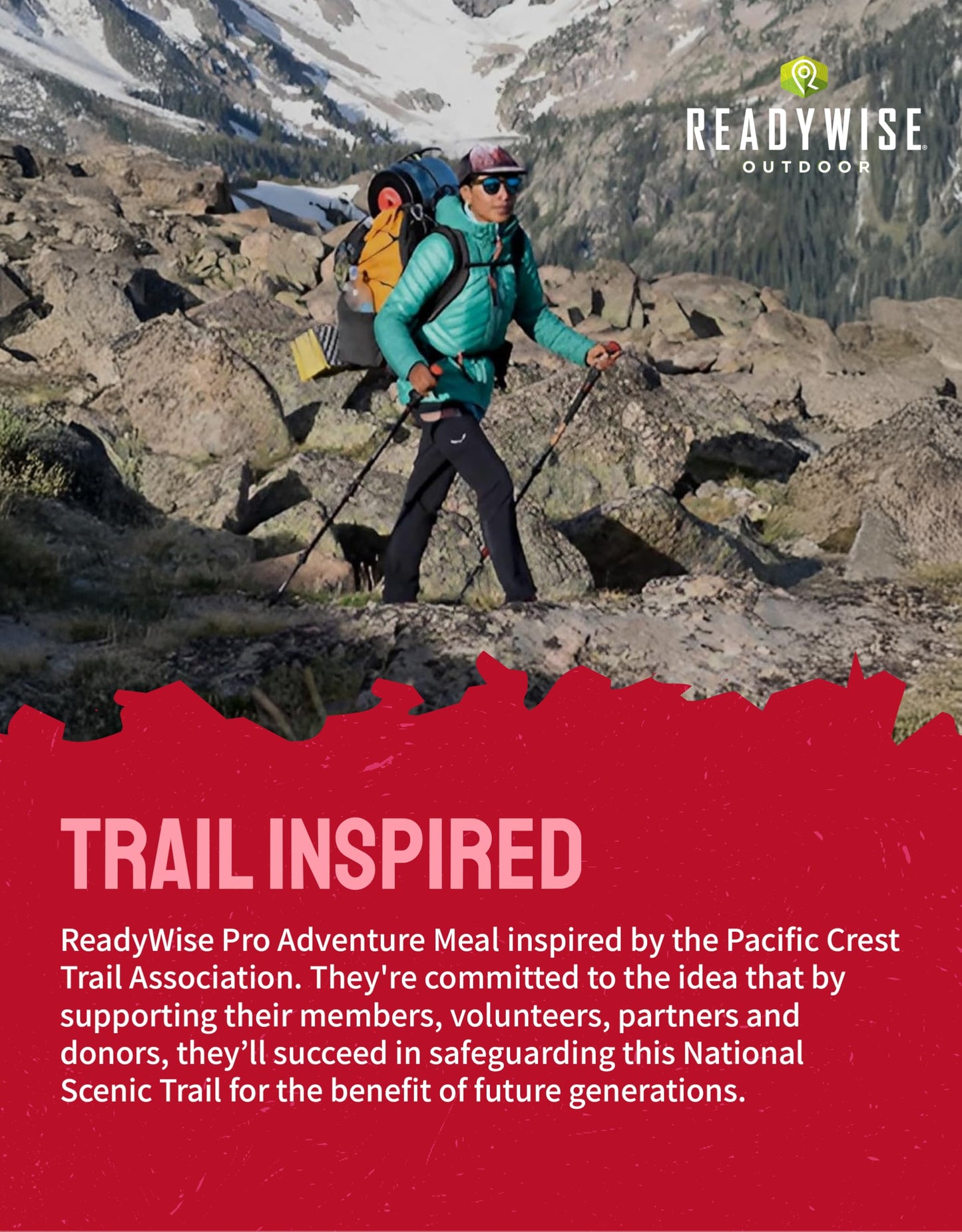 ReadyWise Outdoor Pro Adventure Meal - Country-Style Chicken Pot Pie, 2 Servings, 1 Pouch, 900 Calories, 30g Protein, Freeze Dried Food & Dehydrated Backpacking Camping Meals, up to 5 Year Shelf Life