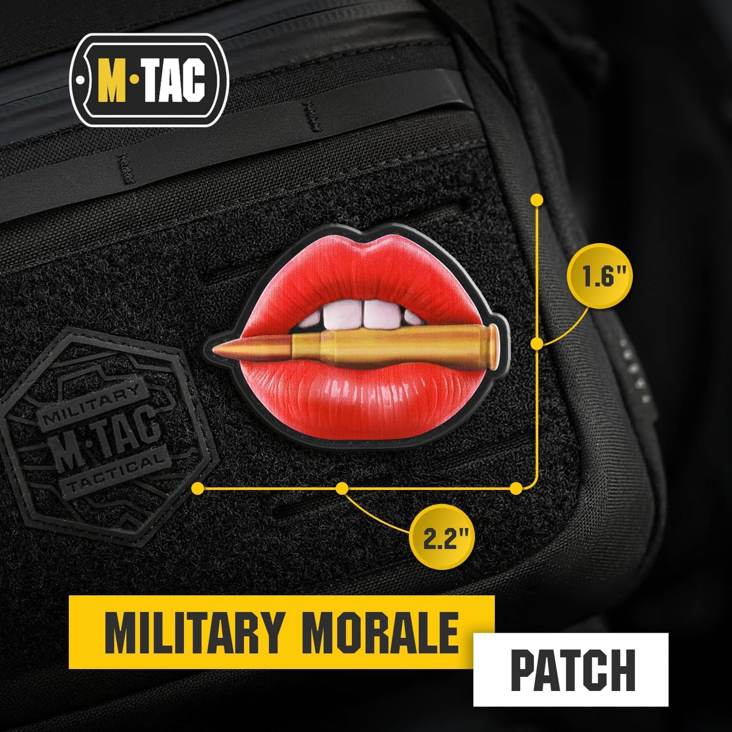 M-Tac Patch Pink Lips with Bullet PVC