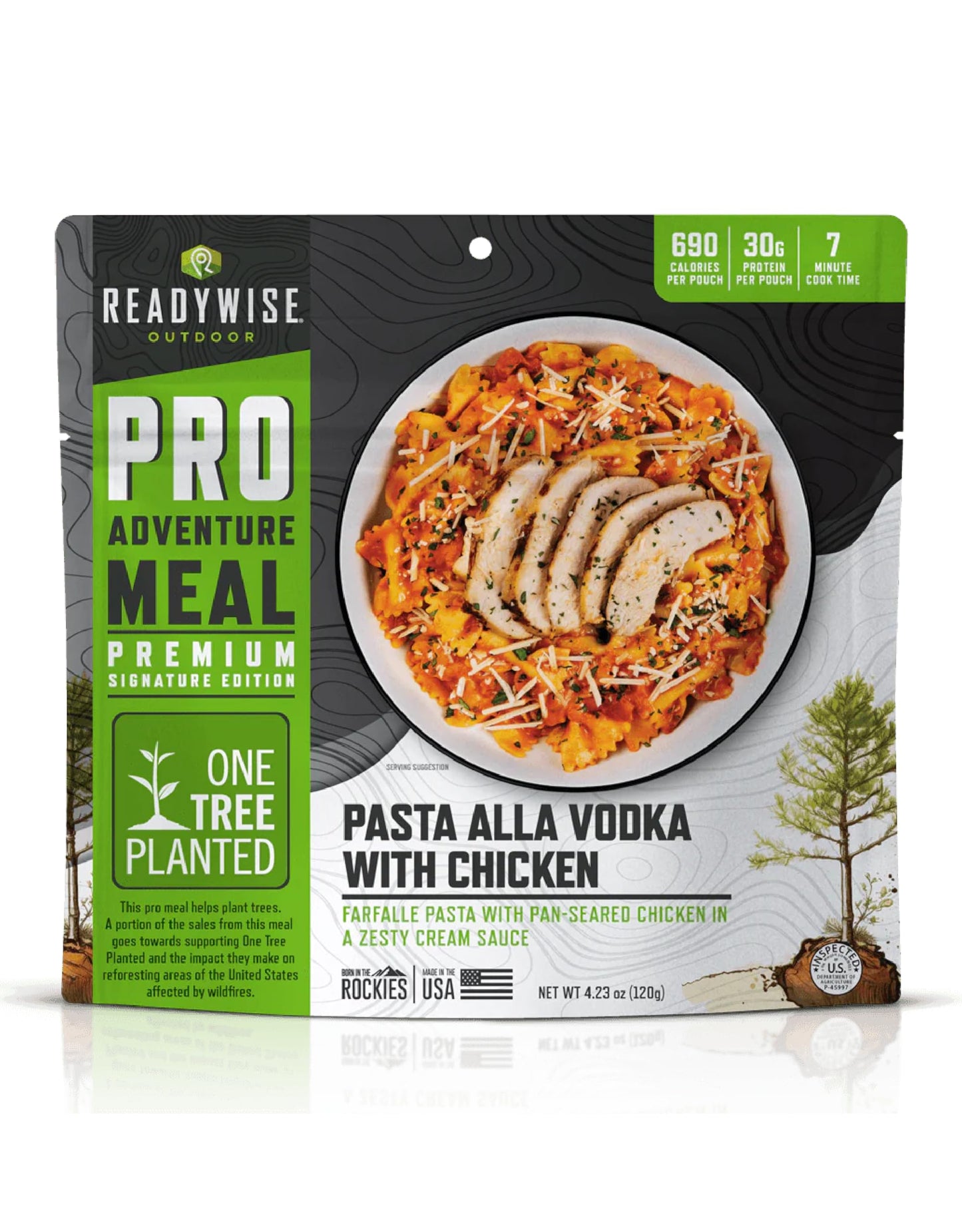 ReadyWise Outdoor Pro Adventure Meal - Breakfast Skillet, 2 Servings, 1 Pouch, Gluten Free, 700 Calories, 36g Protein, Freeze Dried Food & Dehydrated Backpacking Camping Meals, up to 5 Year Shelf Life