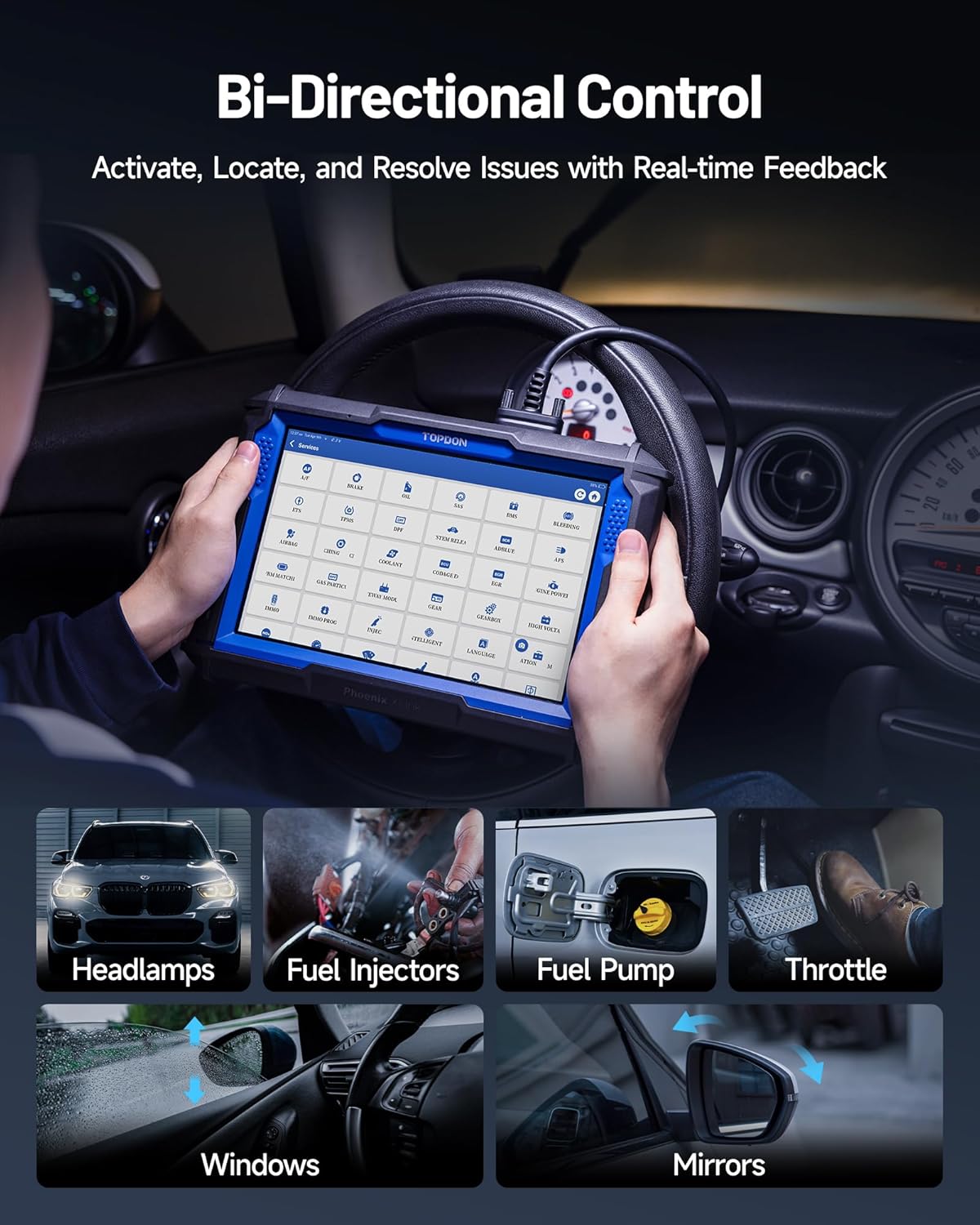 TOPDON Phoenix XLink 2025 New Gen Scan Tool, ECU Pr0gram ming/Online C0ding, Topology Mapping/New CAN Bus/DoIP, Bidirectional Scanner, 41+ Service, V.A.G Guided, Diagnostic Tool for All Vehicles