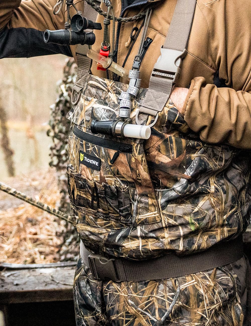 TIDEWE Breathable Chest Wader, 1600G Insulation Waterproof Hunting Wader with Steel Shank Boots & 200G Insulated Liner