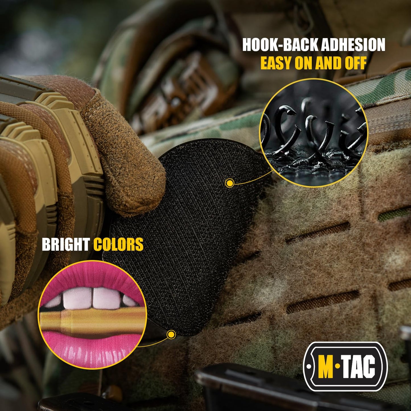 M-Tac Patch Pink Lips with Bullet PVC