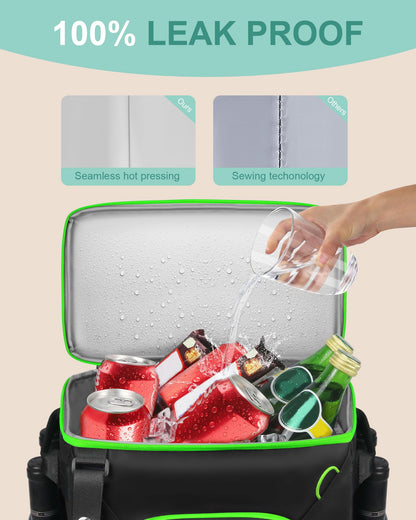 BAVGRED Cooler Backpack Insulated Leak Proof 30 Cans for Men Women,Waterproof Soft Cooler Bag，Lightweight Ice Chest Lunch Backpack for Beach Camping Picnic Travel Worksite Fishing