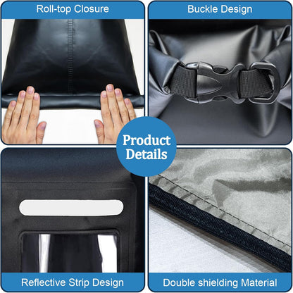 15L Faraday Bags, Waterproof Faraday Cage for Laptops & Tablets & Phones & Car Keys, RFID Signal Blocking Pouch, Anti-Theft Anti-Tracking EMP Bag