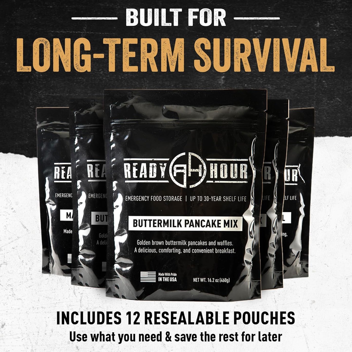 Ready Hour Breakfast Bucket (128 Servings), Emergency Food Supply, Emergency Food Kit, 25-Year Shelf Life Food, Survival Food Buckets, Long-Lasting Food Supply, Flood-Safe Container