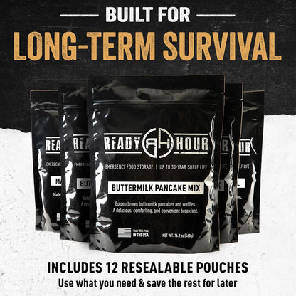 Ready Hour Breakfast Bucket (128 Servings), Emergency Food Supply, Emergency Food Kit, 25-Year Shelf Life Food, Survival Food Buckets, Long-Lasting Food Supply, Flood-Safe Container