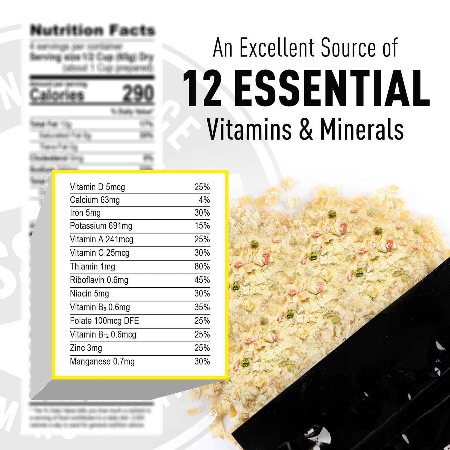 Ready Hour Homestyle Potato Soup Case Pack – 24 Servings (6 Pouches) – Freeze-Dried Soup, Emergency Survival Food, Long-Term Storage, Dehydrated Bulk Meal, Prepper Pantry Essential