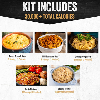 Ready Hour 120 Serving Entree Bucket-Freeze Dried Emergency Food Supply-Survival Meals with Long Shelf Life-Prepper Essentials for Disaster, Camping, Hiking, or Outdoor Use