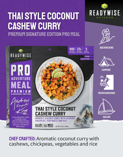 ReadyWise Outdoor Pro Adventure Meal - Breakfast Skillet, 2 Servings, 1 Pouch, Gluten Free, 700 Calories, 36g Protein, Freeze Dried Food & Dehydrated Backpacking Camping Meals, up to 5 Year Shelf Life