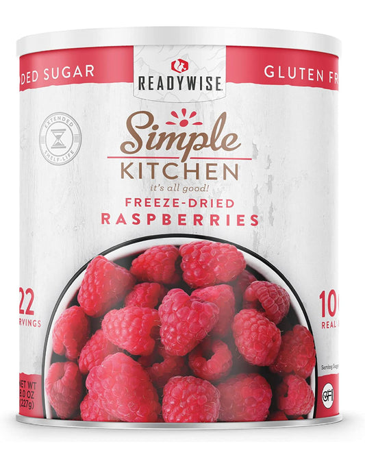 READYWISE - Simple Kitchen Freeze Dried Whole Blueberries, 28 Servings, Vegan, Gluten Free, Fruit Snacks, Emergency Supplies, Dehydrated Fruit, Blueberries