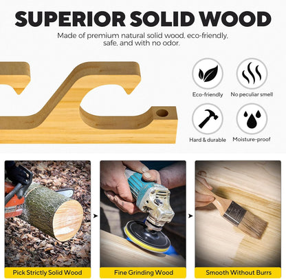 PLUSINNO H5 Horizontal And WH5 Fishing Rod/Pole Holders for Garage,Wall or Ceiling Mounted Fishing Rod Rack