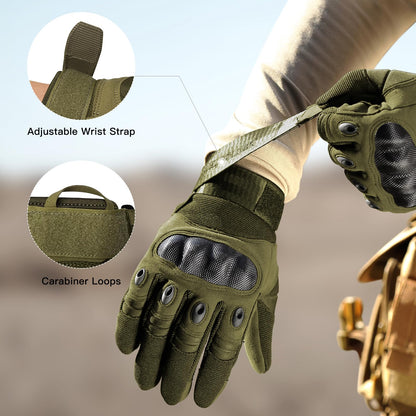 FREE SOLDIER Tactical Gloves for Men - Military Combat Gloves for Motorcycle Riding, Cycling, Hiking, Airsoft, Shooting | Reinforced Grip & Durable
