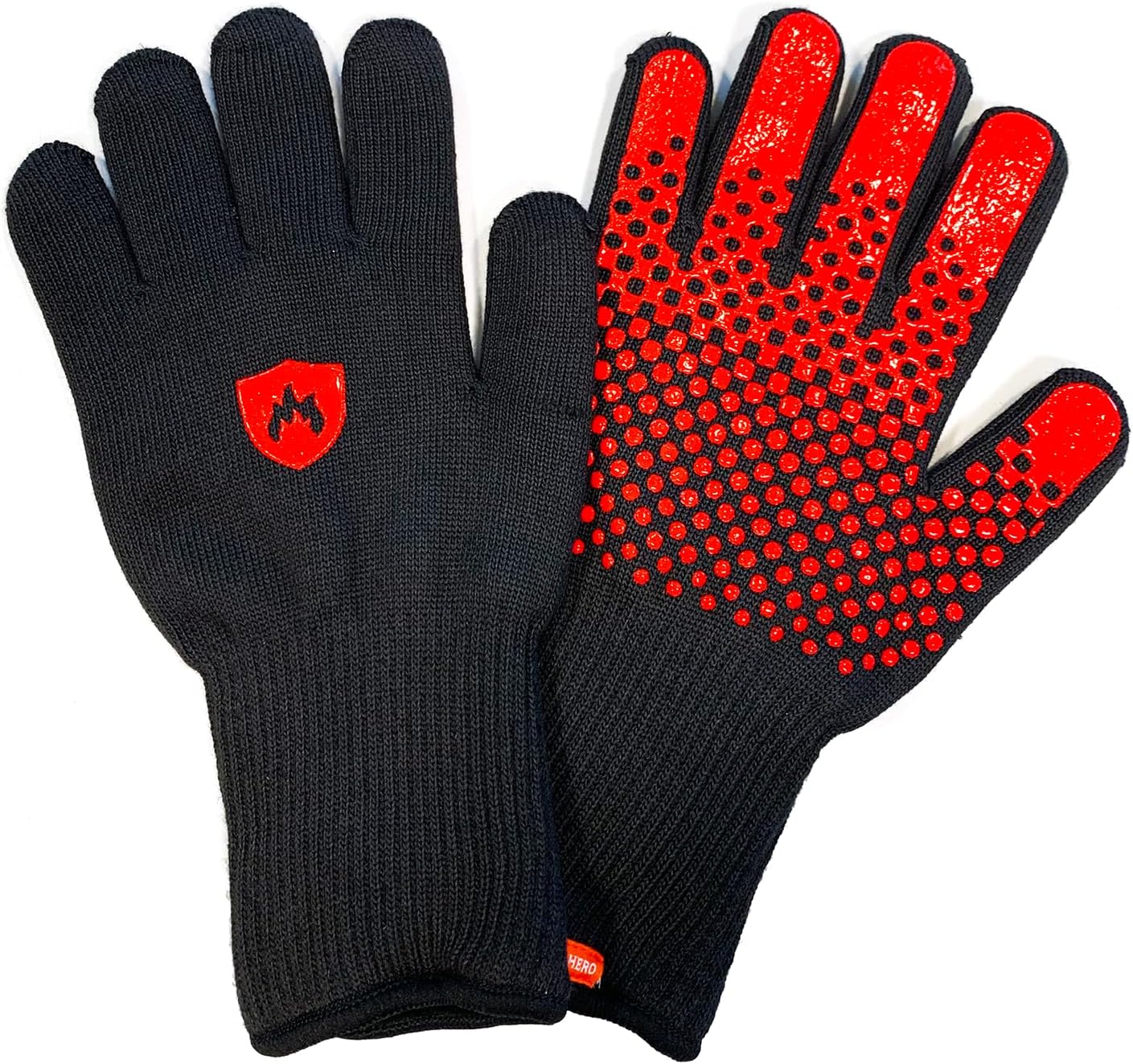 Fireproof Gloves by Prepared Hero - 1 Pack - Resistant Up to 1472 Degrees - Cut Resistant, BBQ Gloves - Grill Gloves - Fire Protection Gloves - Heat Resistant Gloves - Heat Gloves for Grilling & BBQ