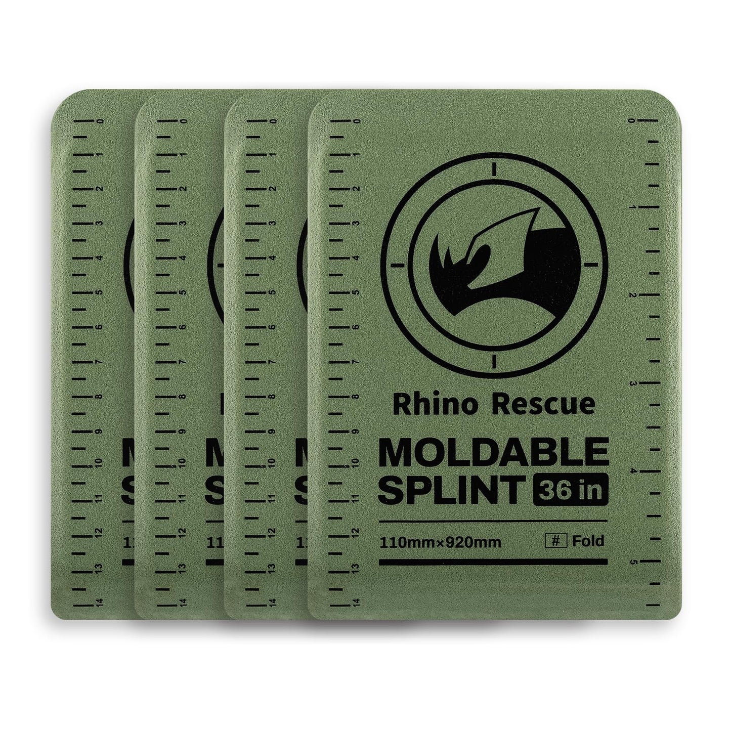 RHINO RESCUE First Aid Splint 36" X 4.3" Orange-Gray, Keep Bones in Position (1, Folded)