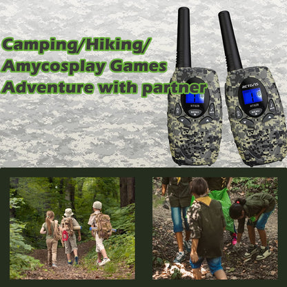 Retevis RT628 Rechargeable Walkie Talkies for Kids, 22 Channels 2 Way Radio with Backlit LCD Screen VOX, Kids Toys for 6-12 Years Old Boys Girls Birthday Gift, Indoor Outdoor Adventure(Red, 2 Pack)