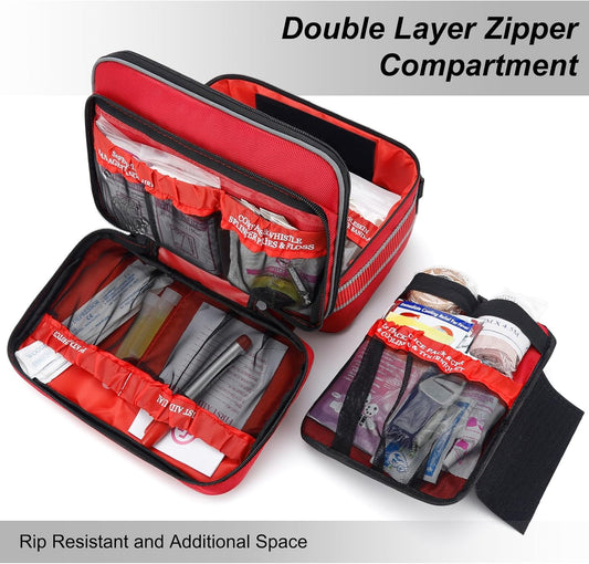 GEVOKE Professional 500 Piece Emergency First Aid Kit for Home, Car, Travel, Camping, Truck, Hiking, Sports, Office, Vehicle & Outdoor Emergencies - Emergency Medical Kit, Large First Aid Kit Survival