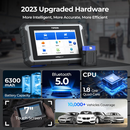 OBD2 Scanner Diagnostic Tool, TOPDON AD900BT Bidirectional Scan Tool with ECU C0ding, 28+ Services, Automotive All Systems Diagnosis Scanner for Car with 2 Years Updates, Active Test